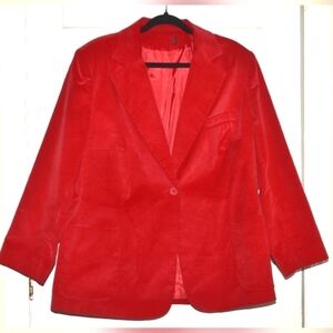 Formal Red Cashmere Blazer
